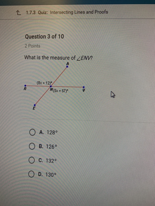 Solved 1 1.7.3 Quiz: Intersecting Lines and Proofs Question | Chegg.com