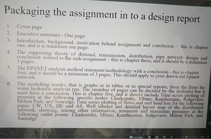 Solved Packaging the assignment in to a design report 1. | Chegg.com