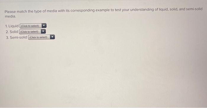 Solved Please match the type of media with its corresponding | Chegg.com