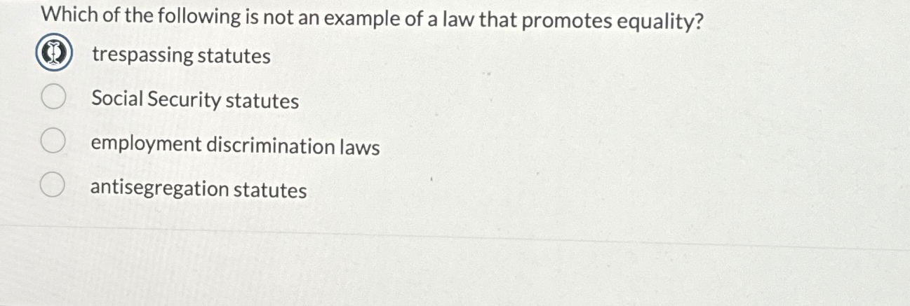 Solved Which of the following is not an example of a law | Chegg.com