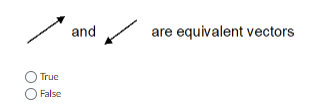 Solved true or falsetwo vectors are not equivalent if they | Chegg.com