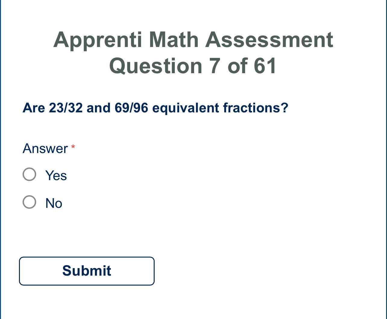 Solved Apprenti Math Assessment Question 7 ﻿of 61Are 2332 | Chegg.com