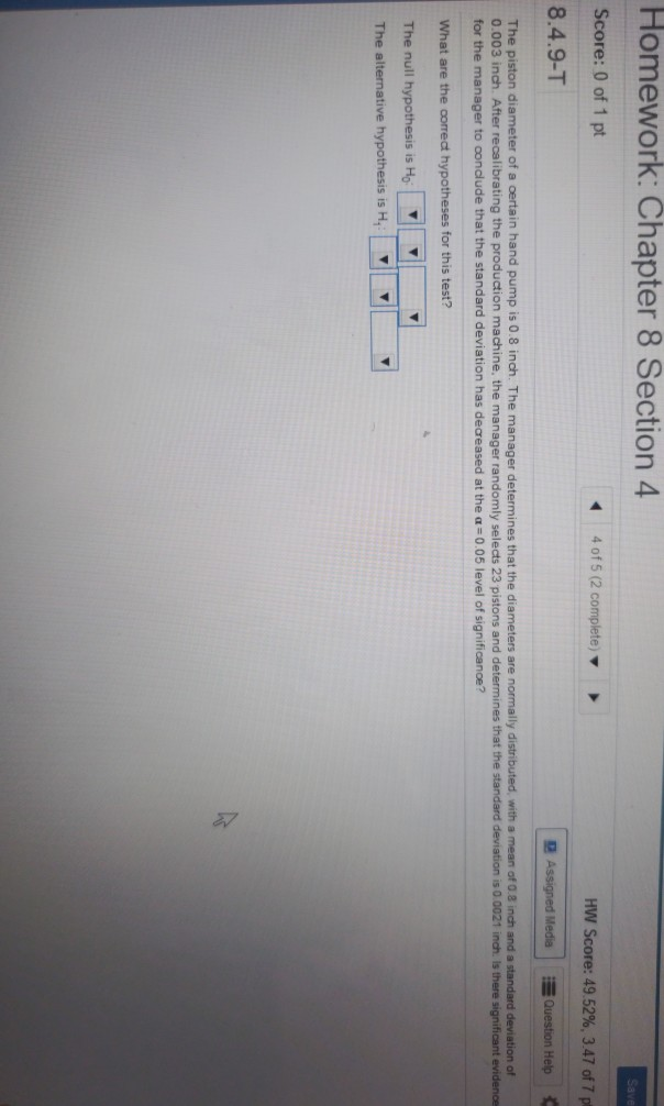 Solved Homework: Chapter 8 Section 4 Save Score: 0 of 1 pt 4 | Chegg.com