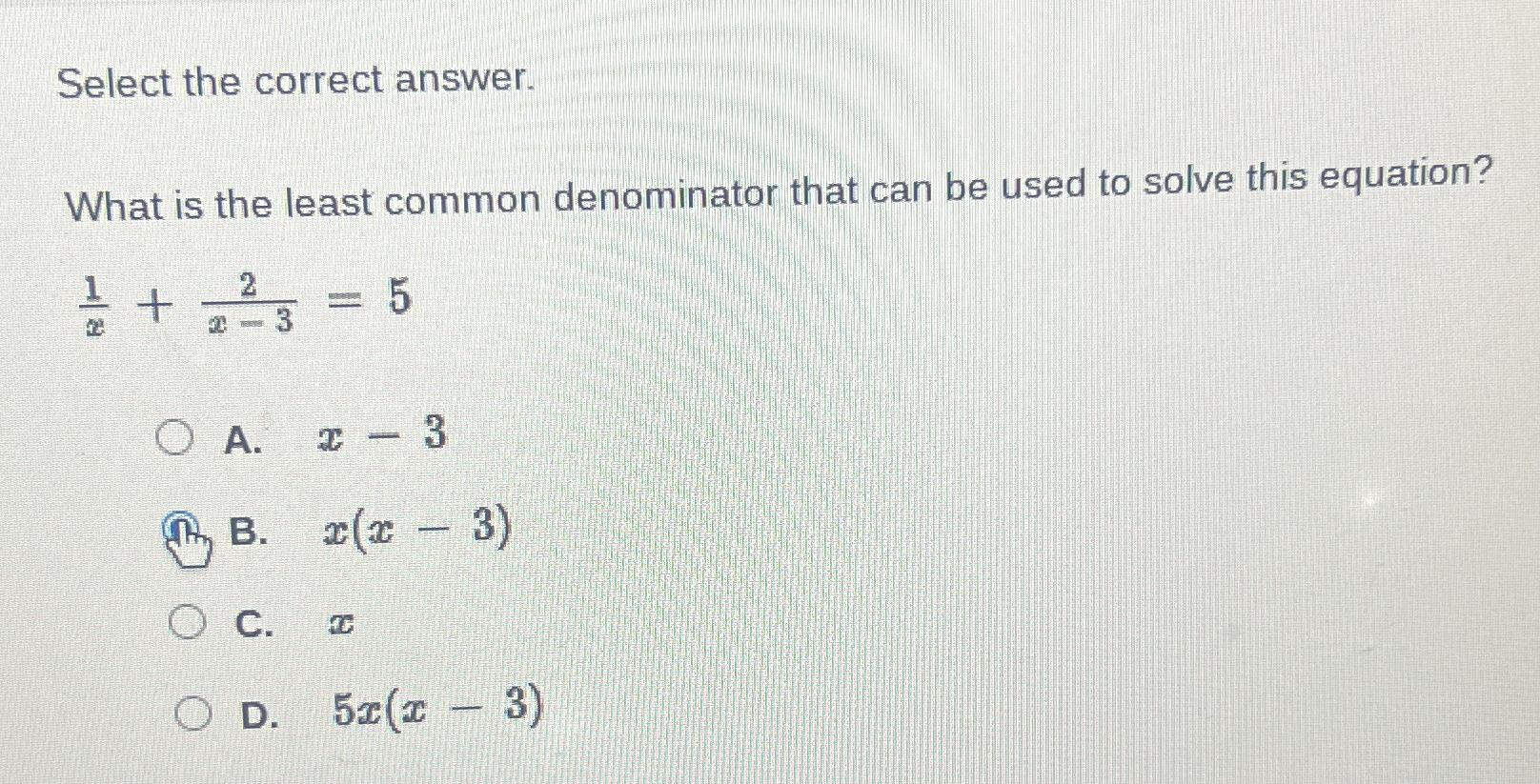 Solved Select The Correct Answer.What Is The Least Common | Chegg.com