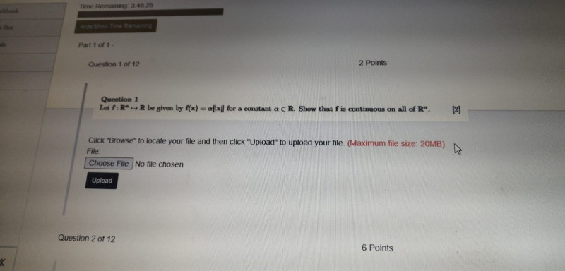 Solved Part 1 of 1 Question 1 of 12 2 Points Question 1 | Chegg.com