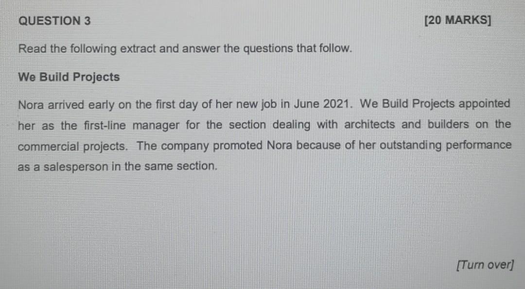 Solved QUESTION 3 [20 MARKS] Read the following extract and | Chegg.com