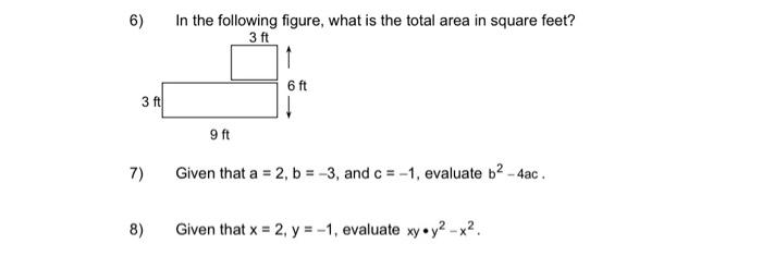 Solved 6) In the following figure, what is the total area in | Chegg.com