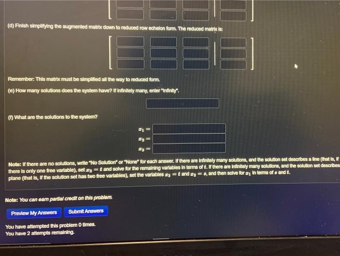 Solved (4 points) 15 Solve the following system using | Chegg.com