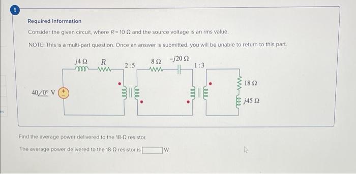Solved O Required Information Consider The Given Circuit Chegg Com