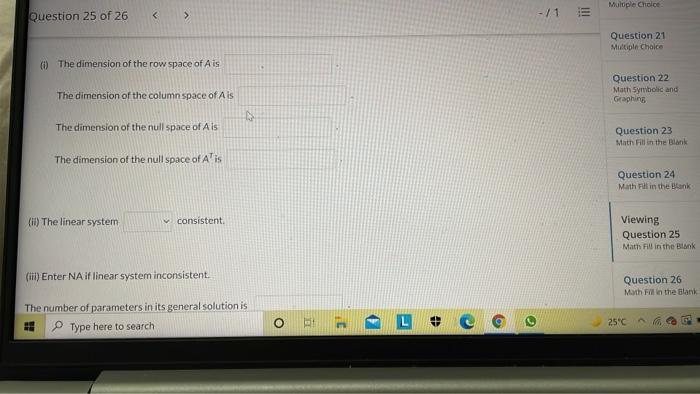 Solved Multiple Choice - / 1 > Question 25 of 26 ill | Chegg.com