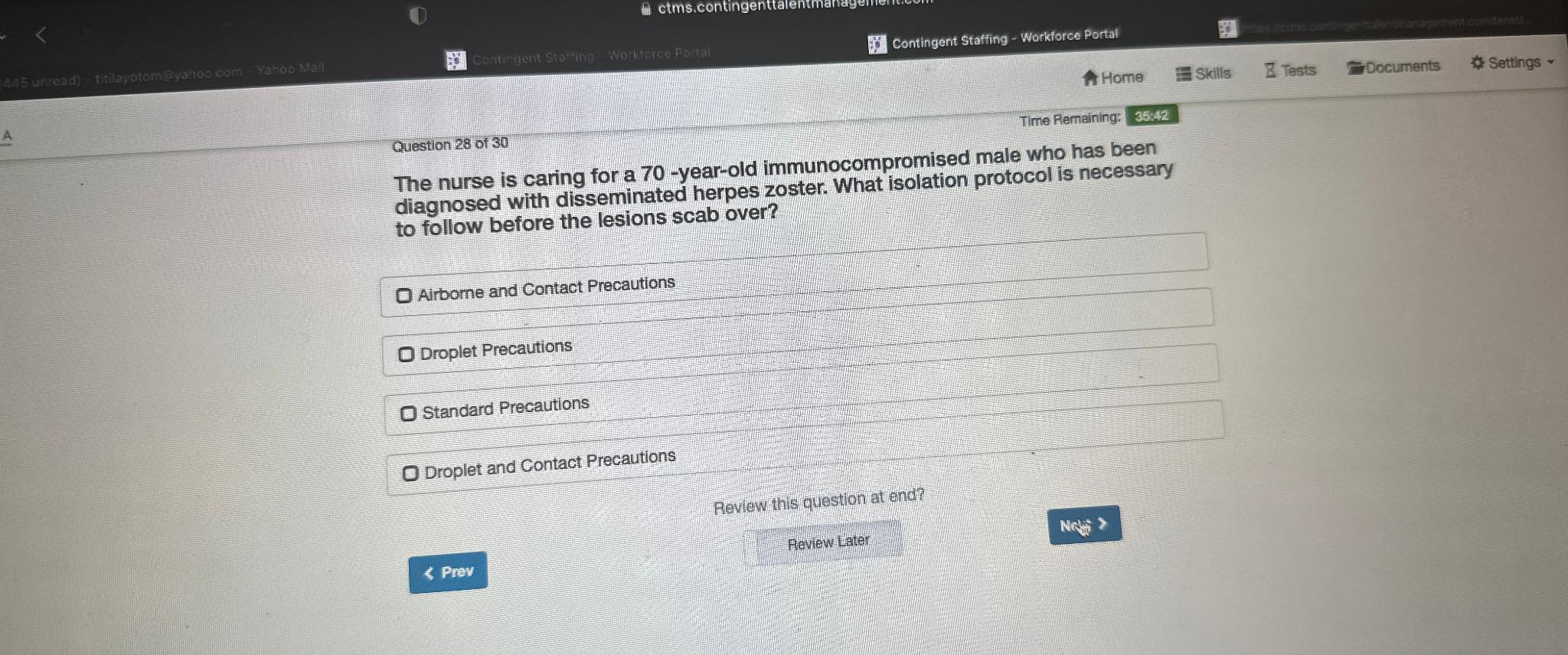 Solved Question 28 ﻿of 30Time Remaining: 35:42The nurse is | Chegg.com