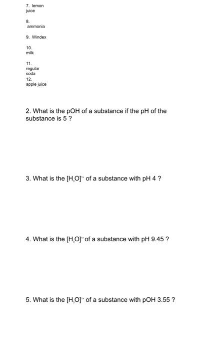 Solved Indicators and pH Lab name Pre Lab Questions: 1. | Chegg.com