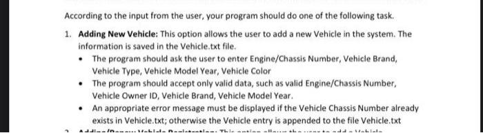 Solved Could you please make a python code for Vehicle | Chegg.com