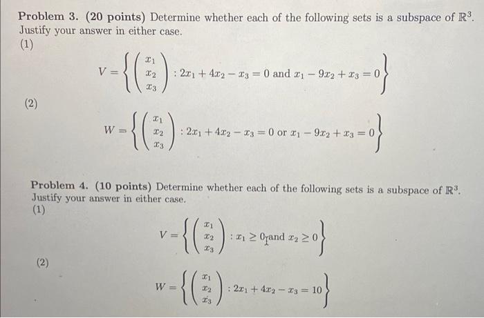 Solved Problem 3. (20 Points) Determine Whether Each Of The | Chegg.com