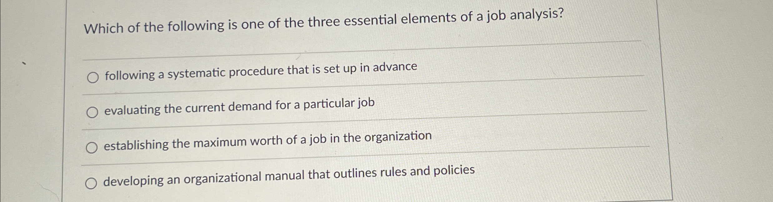 Solved Which of the following is one of the three essential | Chegg.com
