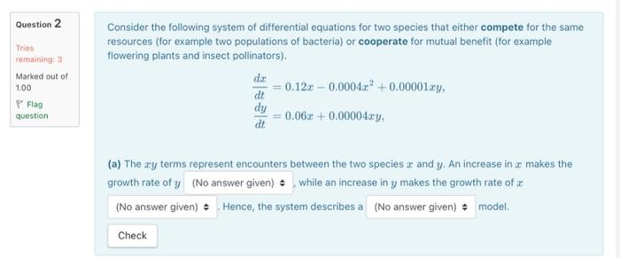 Solved Consider The Predator-prey System | Chegg.com