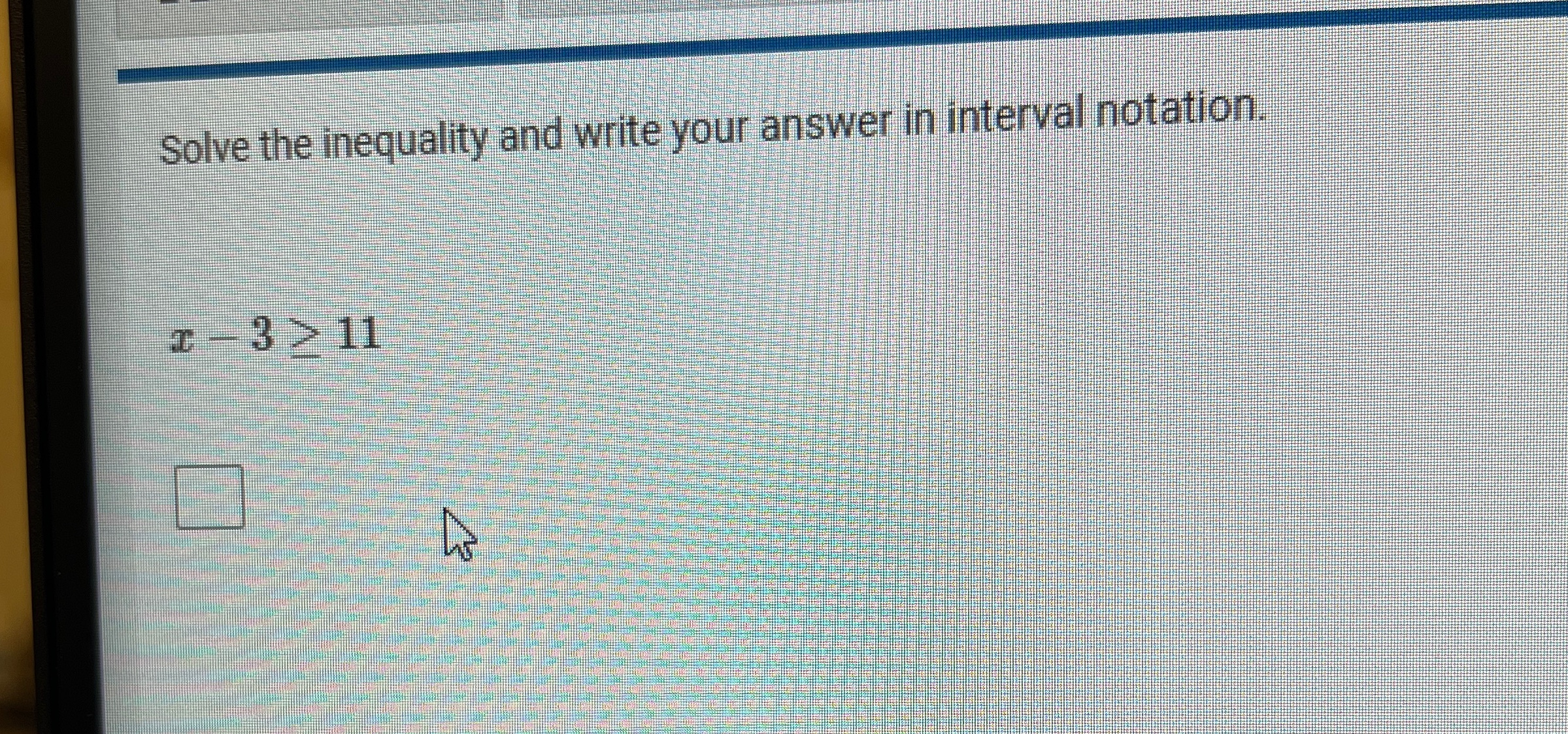Solved Solve the inequality and write your answer in | Chegg.com