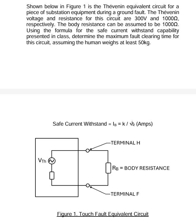 Solved Shown below in Figure 1 ﻿is the Thévenin equivalent | Chegg.com