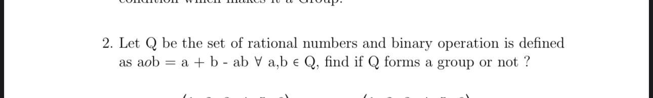 Let Q be the set of rational numbers and binary | Chegg.com