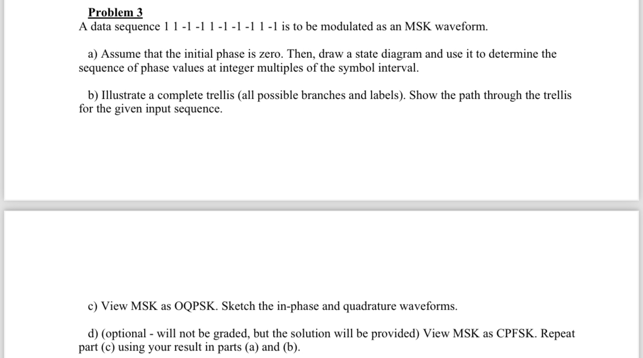 Solved Problem 3A data sequence 1 1 -1 -1 1 -1 -1 -1 1 -1 | Chegg.com