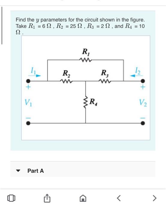 Solved Find the y parameters for the circuit shown in the | Chegg.com