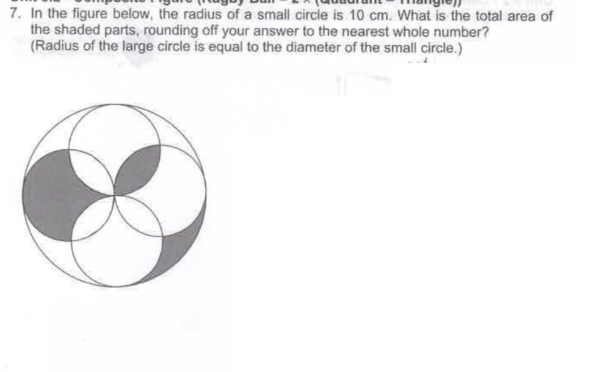 Solved In the figure below, the radius of a small circle is | Chegg.com