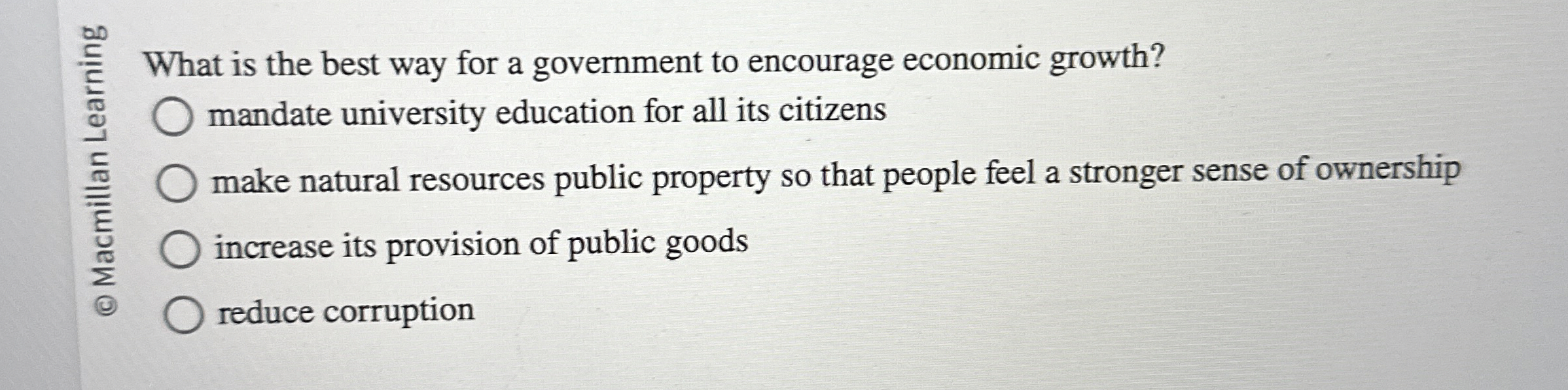Solved What is the best way for a government to encourage | Chegg.com