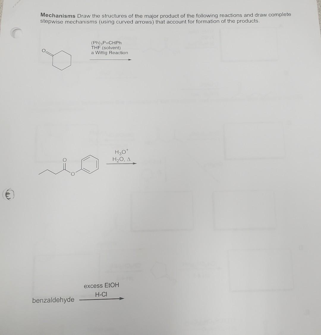 Mechanisms Draw the structures of the major product | Chegg.com