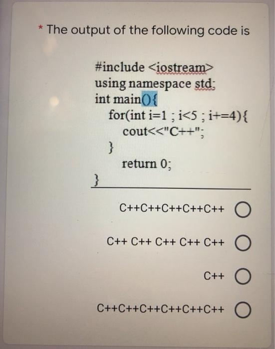 Solved The output of the following code is #include using | Chegg.com