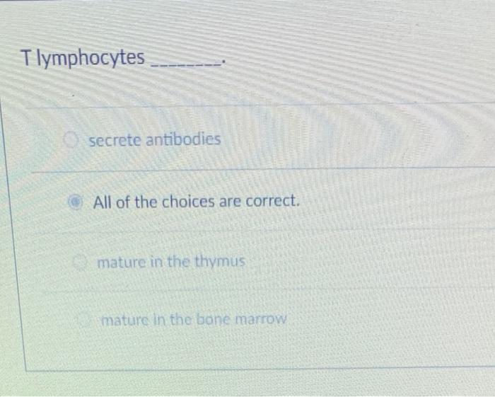 Solved Question 1 What distinguishes cytotoxic T cells from | Chegg.com