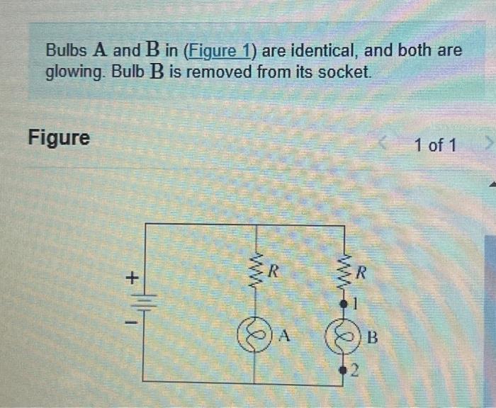 Solved Bulbs A And B In (Figure 1) Are Identical, And Both | Chegg.com