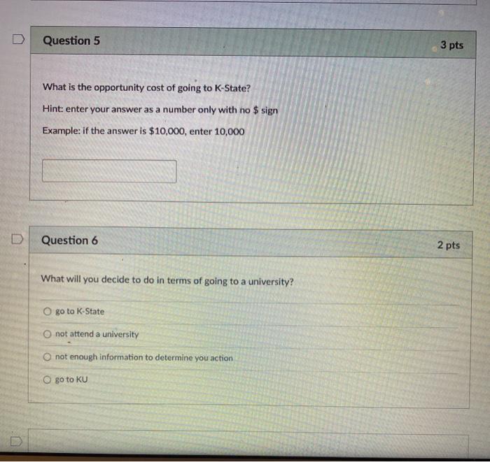 Solved D Use the following information for the next three | Chegg.com