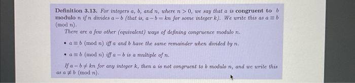 Solved Problem 3.24. Use the fint definition of eongruence | Chegg.com