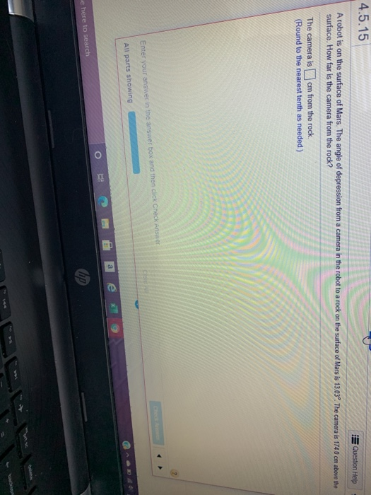 Solved 4.5.15 Question Help A robot is on the surface of | Chegg.com