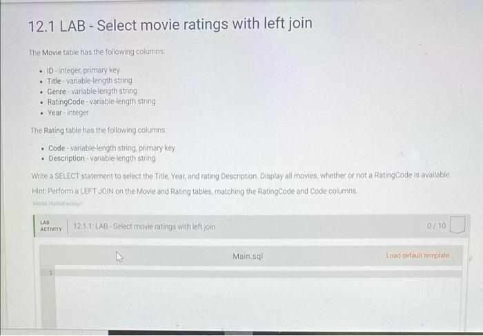 solved-12-1-lab-select-movie-ratings-with-left-join-the-chegg