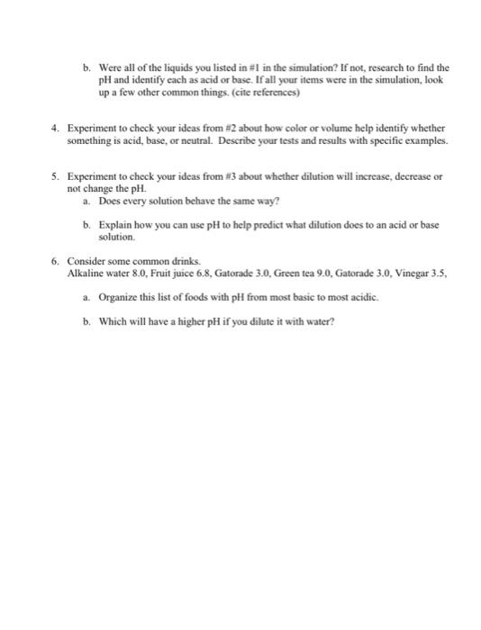 Solved pH Scale Basics Remote Lab (This lesson is designed