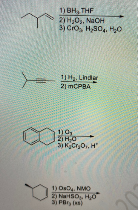 Solved: 5. Write The Products For The Following Reactions ...