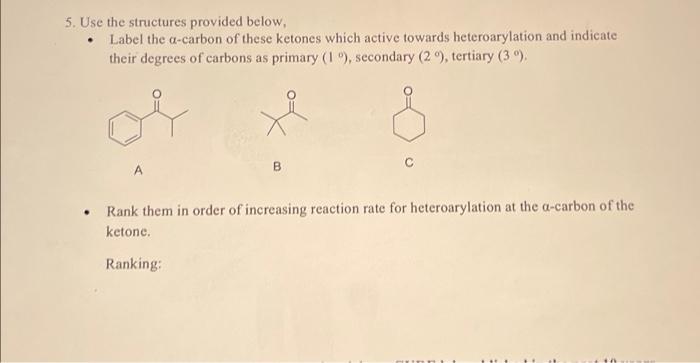 Solved 5. Use the structures provided below, • Label the | Chegg.com