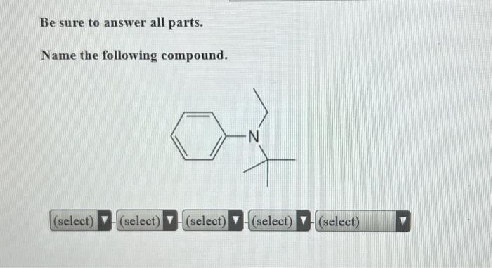Solved Be sure to answer all parts. Name the following | Chegg.com
