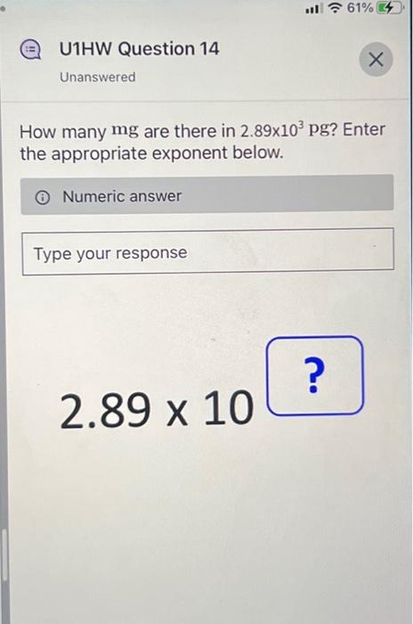 Solved U1HW Question 14 Unanswered Numeric answer How many | Chegg.com