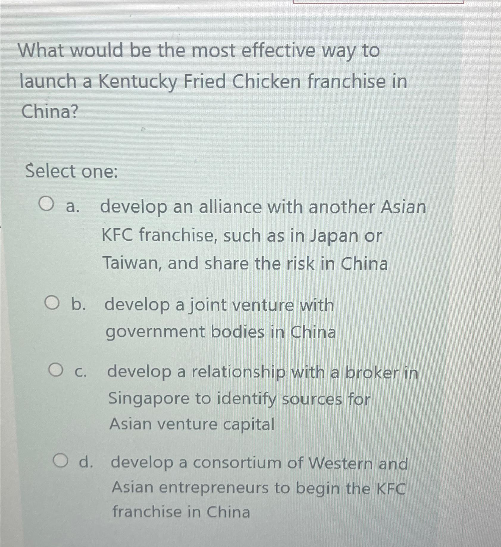 Solved What would be the most effective way to launch a | Chegg.com