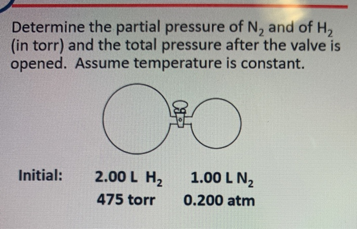 Solved Determine the partial pressure of N, and of H, (in | Chegg.com