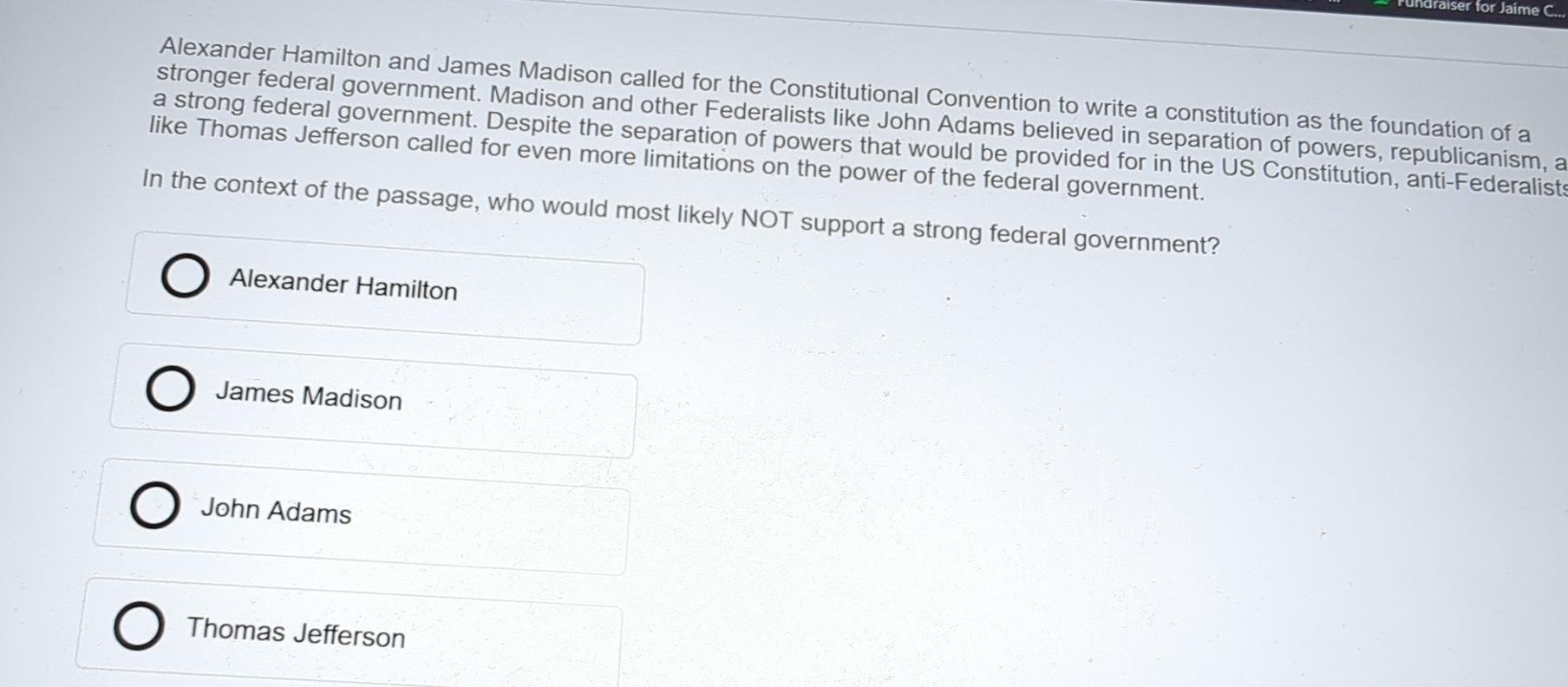 Why did james madison and alexander hamilton discount call for a constitutional convention