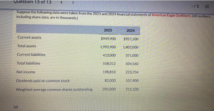 Solved Suppose The Following Data Were Taken From The 2025 | Chegg.com