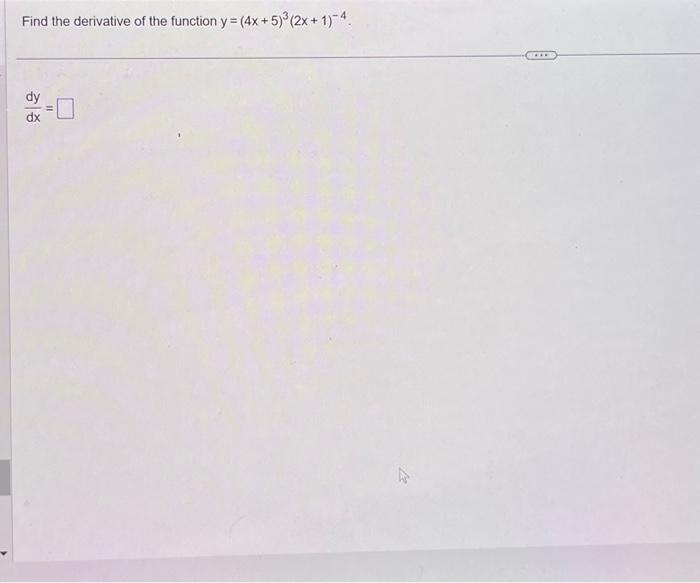 solved-find-the-derivative-of-the-function-y-4x-5-3-2x-chegg