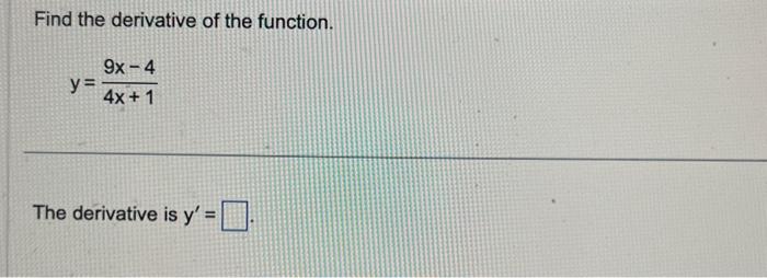 derivative of y = x^4