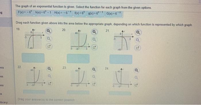 Solved The graph of an exponential function is given Select | Chegg.com