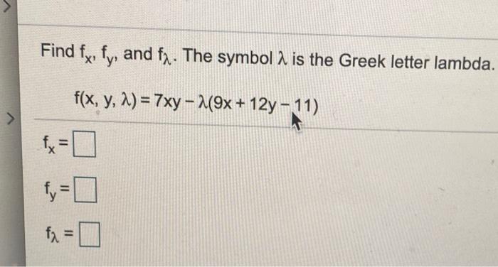 Solved Find fx, fy, and fą. The symbol 2 is the Greek letter | Chegg.com