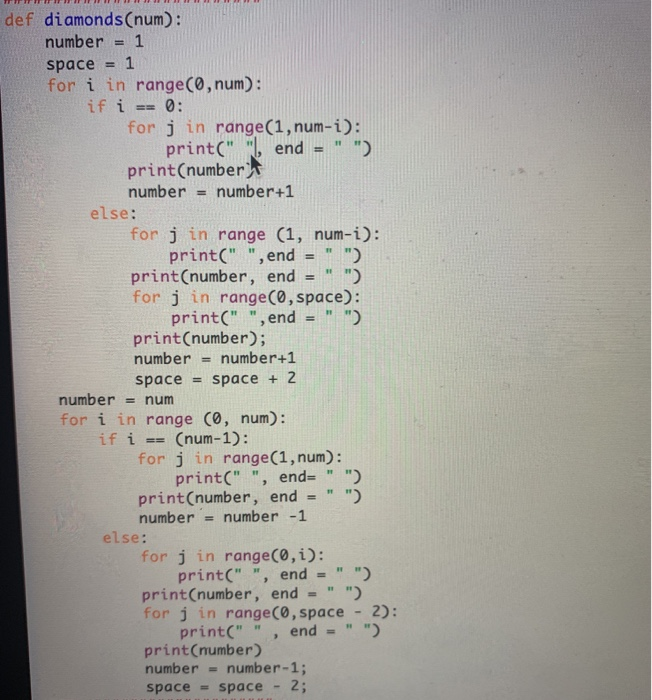 Solved how do I modify this code such that there is no space | Chegg.com