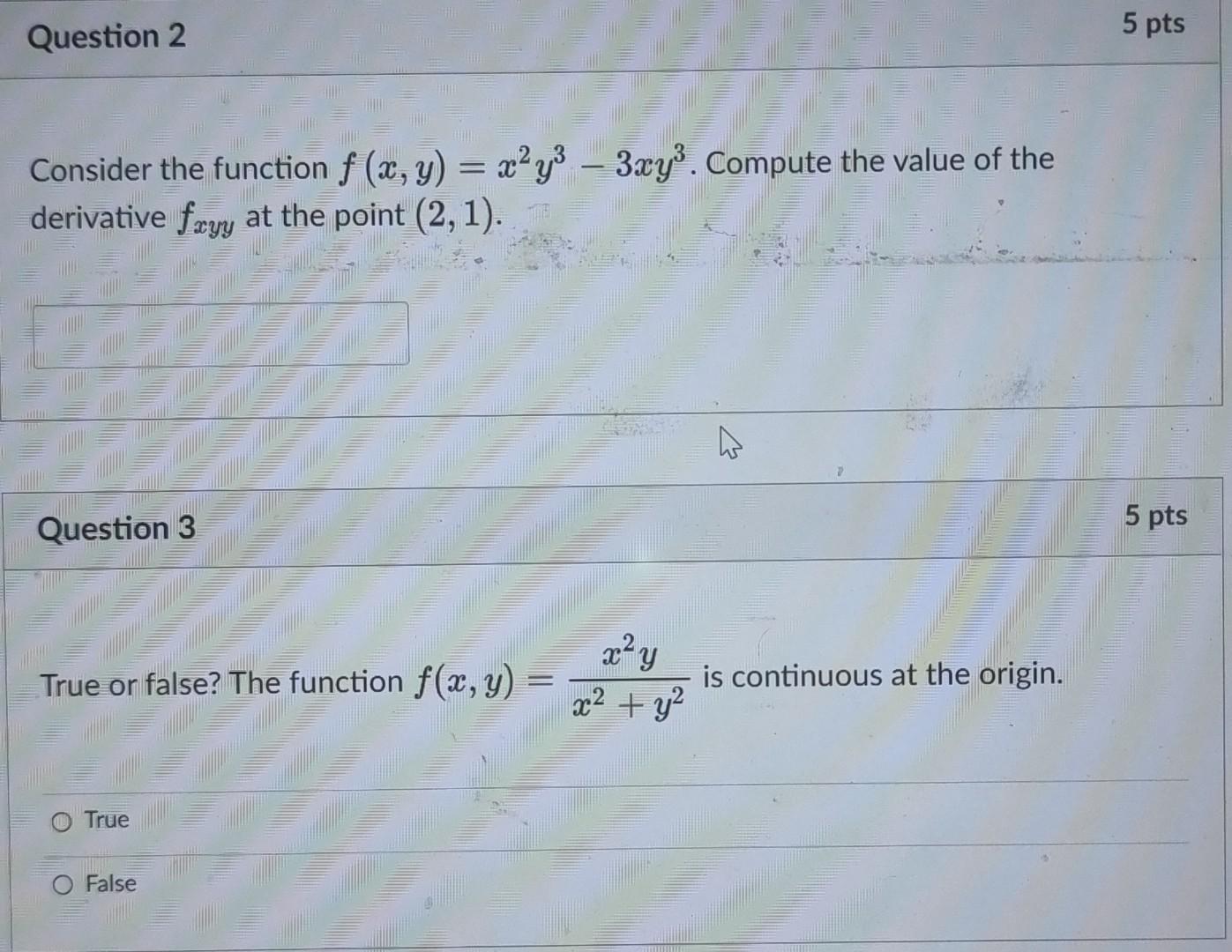 Solved Question 2 5 pts Consider the function f (x, y) = | Chegg.com